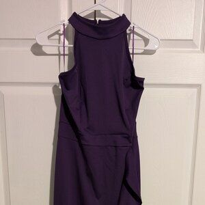 Women's High Neck Split Mermaid Evening Cocktail Dress